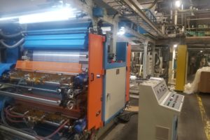 1600mm 4 color inline stack print press at Inteplast, TX